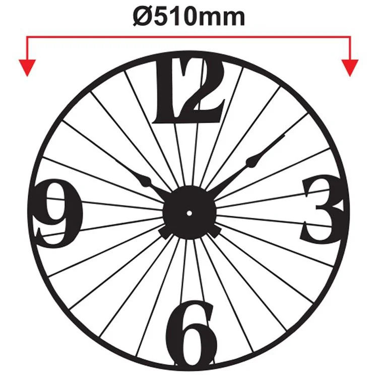Galaxy Duvar Saati Dm-60-k Siyah Metal