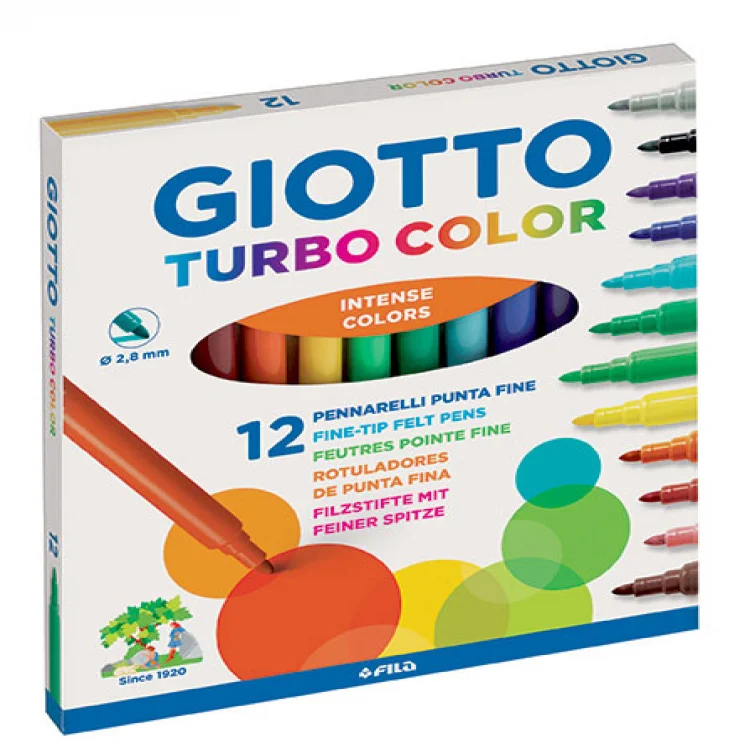 Giotto 416000 Turbo Color Keçeli Boya Kalemi 12li