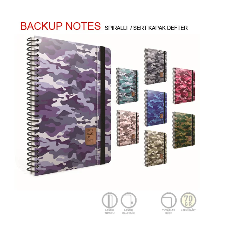 Gıpta Backup Notes 17x24 Sert Kapak Defter 120 Yaprak Kareli  5094