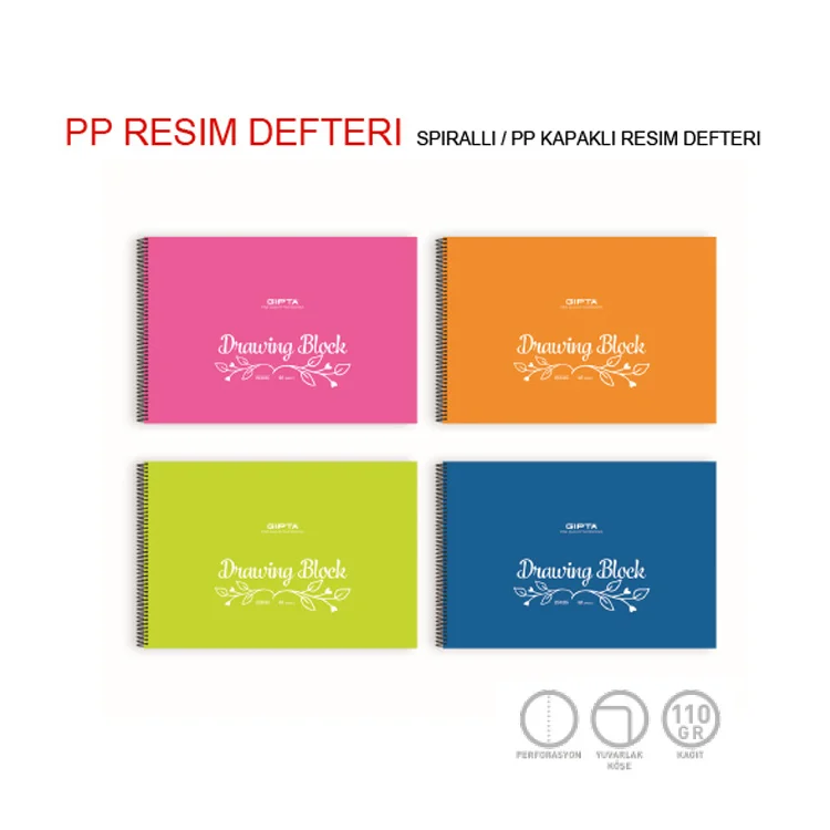 Gıpta Eco 35x50 Pp Spiralli Resim Defteri 25 Yaprak 4957