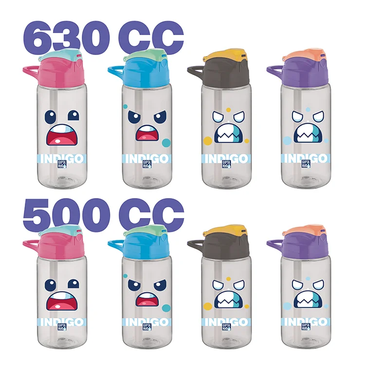 Gıpta Indigo Tritan Desenli Pipetli Matara 500 Cc 4-k750800-5001