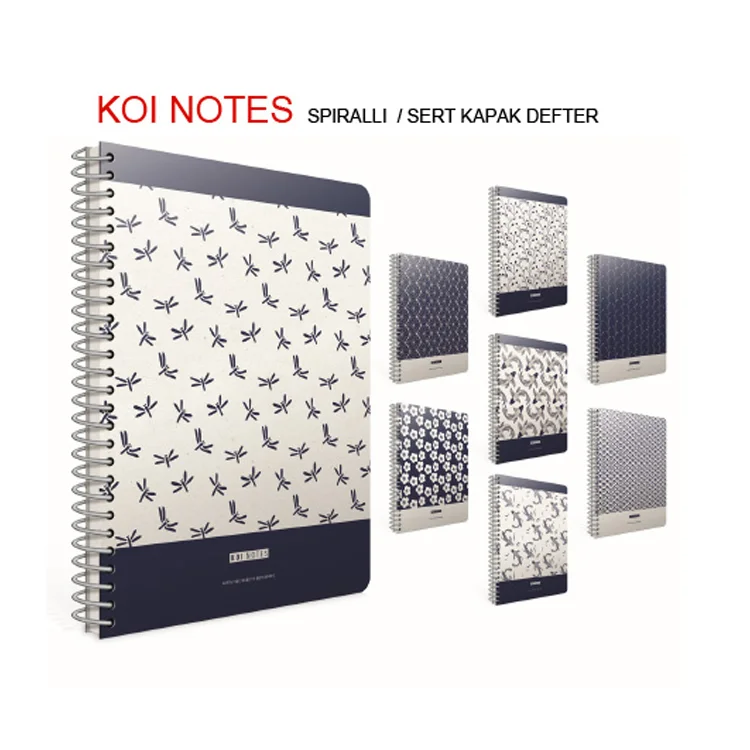 Gıpta Koi Notes 17x24 Spiralli Sert Kapak Defter 120 Yaprak Kareli 5058
