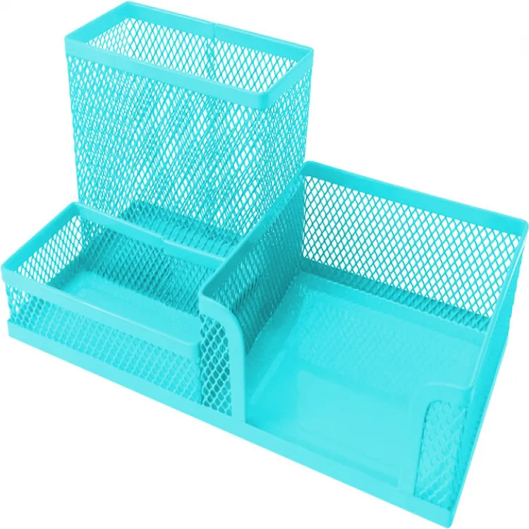 Gıpta Metal Masa Seti 3 Göz Organızer Mavi F0075