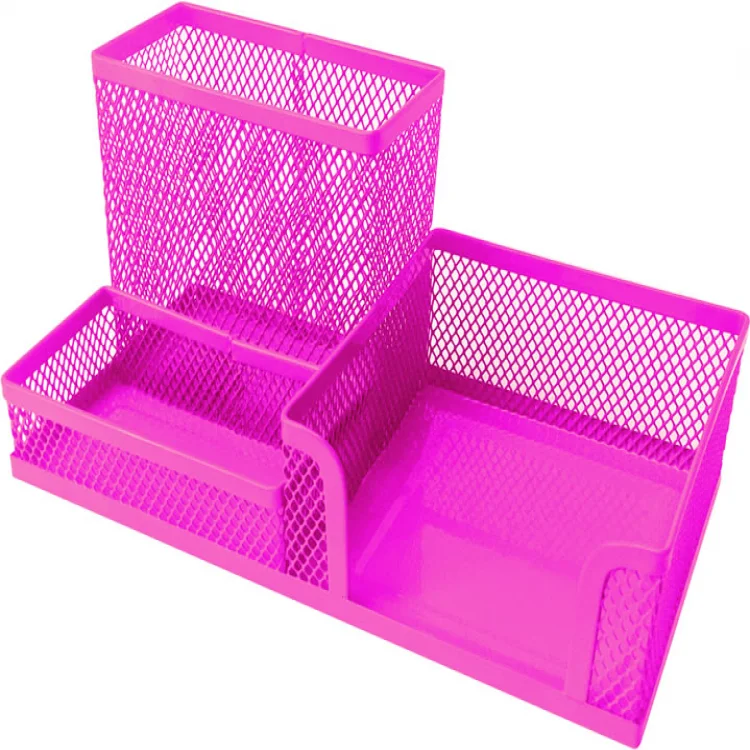 Gıpta Metal Masa Seti 3 Göz Organızer Pembe F0073