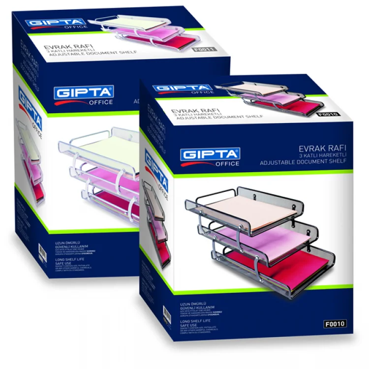 Gıpta Metal Masa Seti 3 Kat Hareket Gümüş  F001100