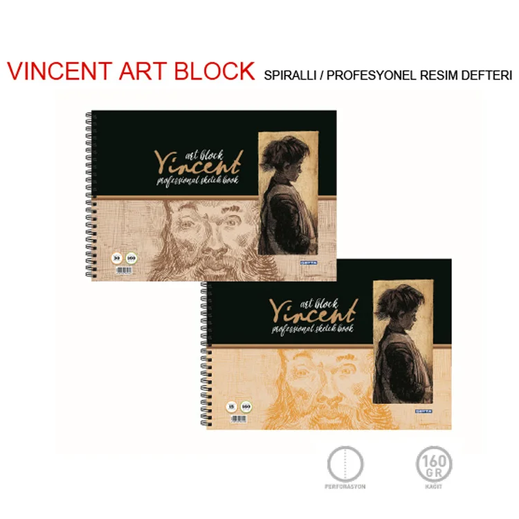 Gıpta Wincent Art Block 25x35 Spiralli Profesyonel Resim Defteri 15 Yaprak 2592