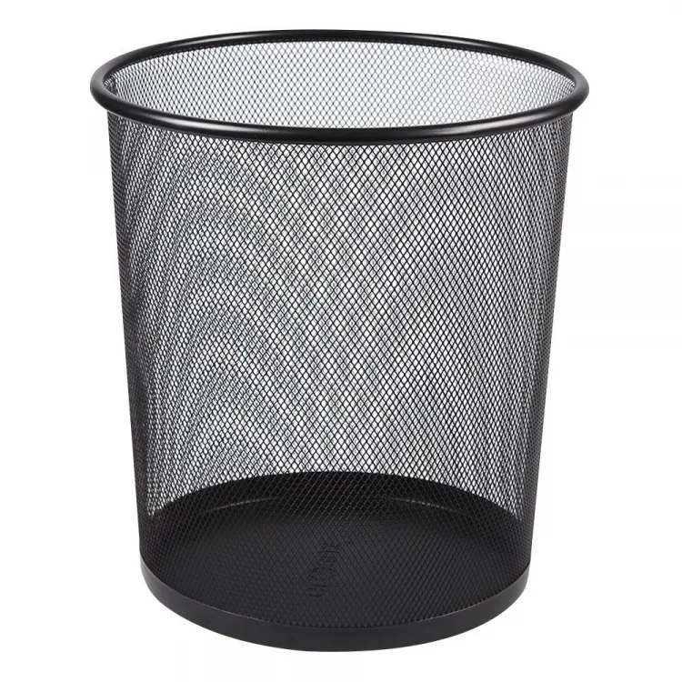 Globox Metal Delikli Çöp Kovası Siyah No: 6645