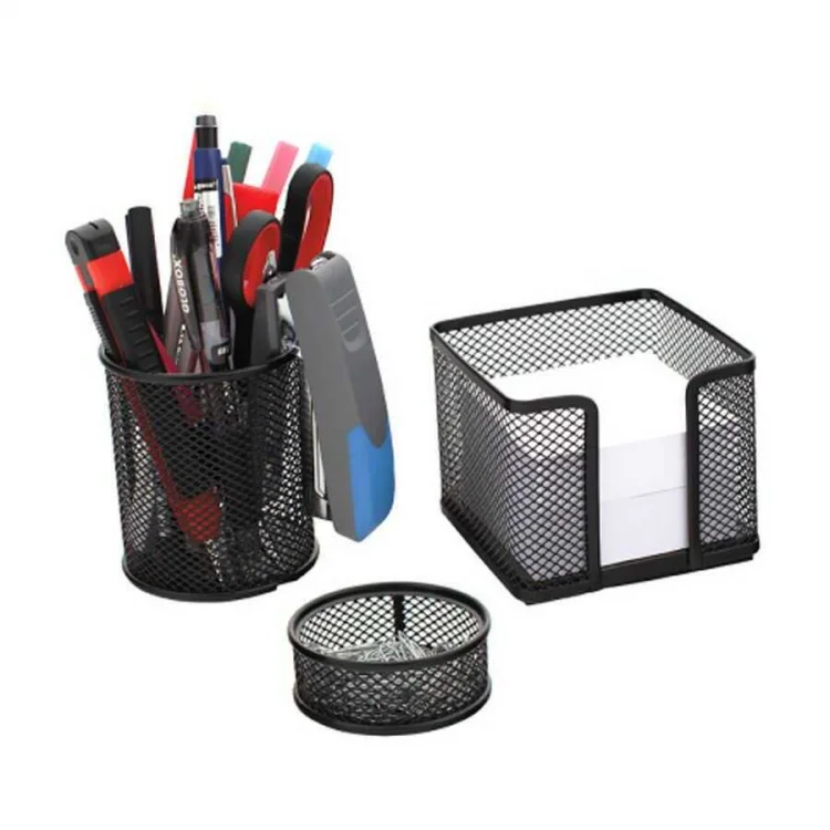 Globox Metal Ofis Seti Kalemlik Siyah 3lü No: 6643