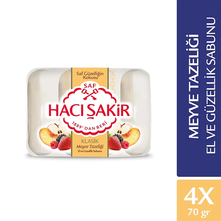 Hacı Şakir Güzellik Sabun 4*70gr Meyve Tazeliği 384781 *24