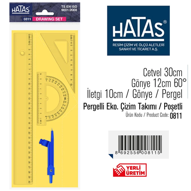 Hatas Çizim Takimi Ekonomik Pergelli 0811