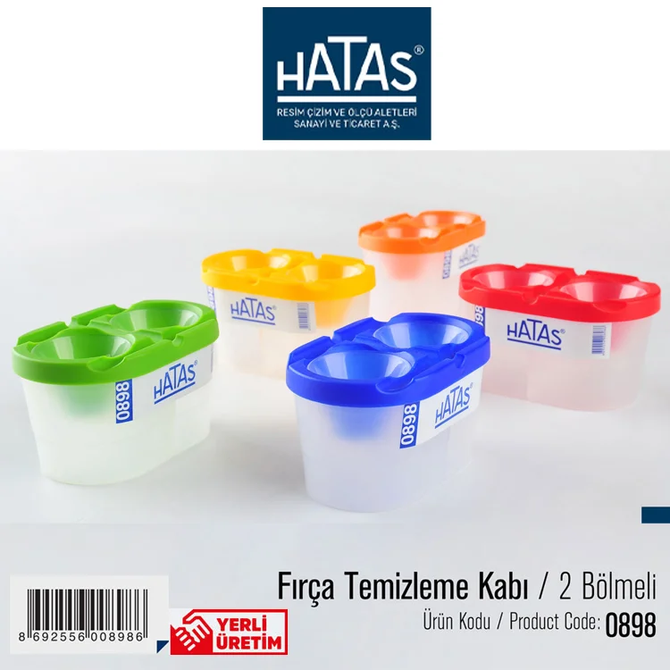 Hatas Firça Temizleme Su Kabı 2 Bölmeli 0899