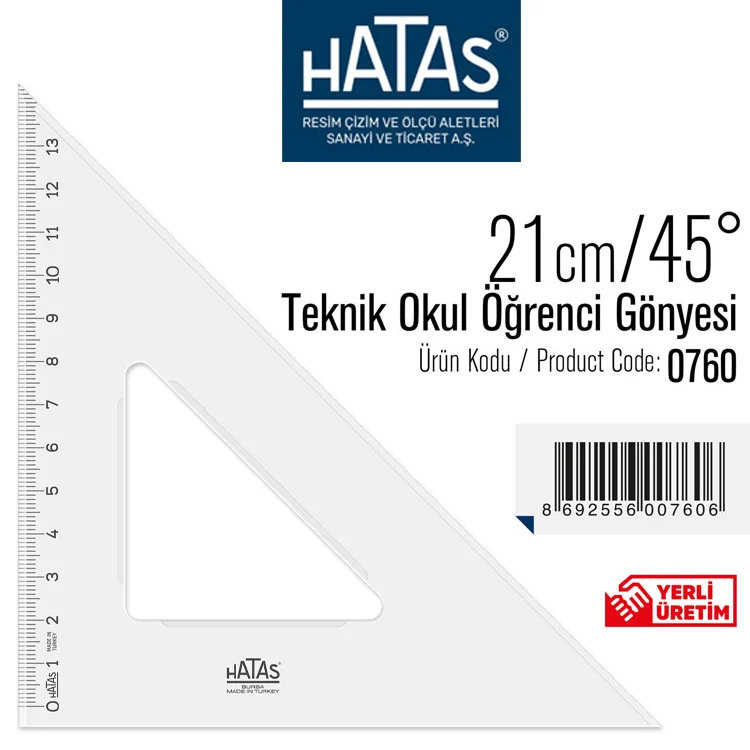 Hatas Gönye 21/45 Teknik Okul Öğrenci Tipi 0760