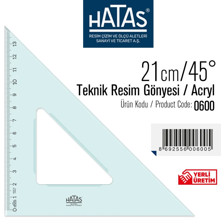 Hatas Gönye 21/45 Teknik Resim 0600