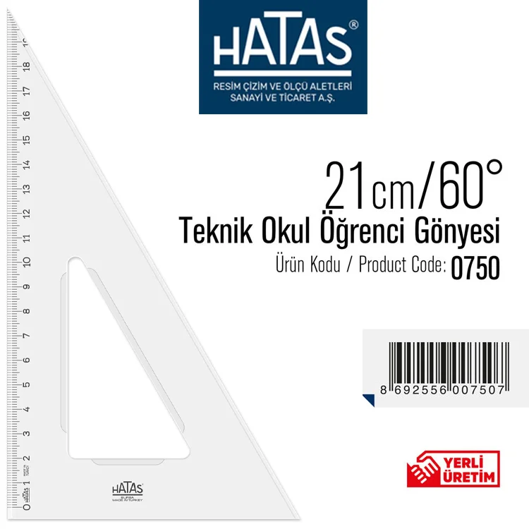Hatas Gönye 21/60 Teknik Okul Öğrenci Tipi 0750