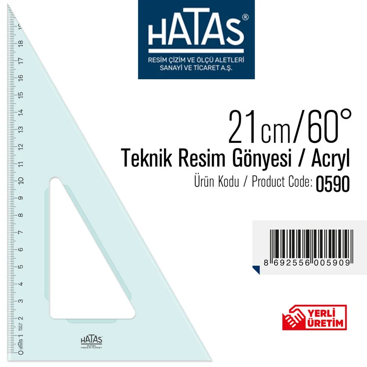 Hatas Gönye 21/60 Teknik Resim 0590