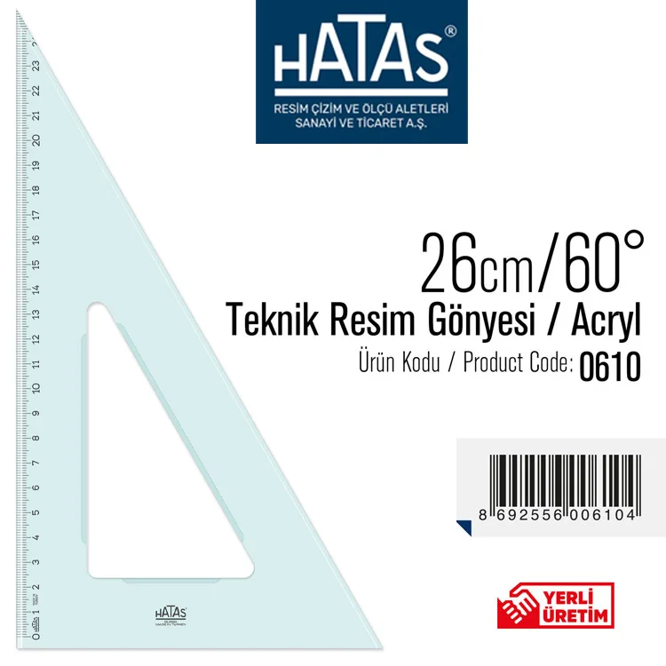 Hatas Gönye 26/60 Teknik Resim 0610