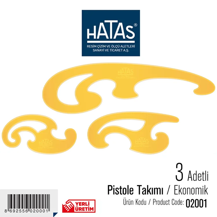 Hatas Pistole Takimi Ekonomik Büyük 3 Adetli  02001