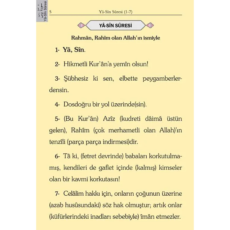 Hayrat 2 Renkli Cep Lafzatullah Raşet Mealli Yasin B.mavi 3668  Rmzn