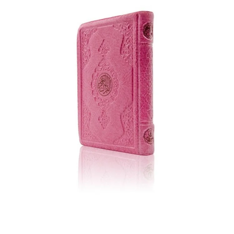 Hayrat Yayınları Çanta Boy Kuranı Kerim Yaldızlı Kılıflı Pembe 6054 Rmzn