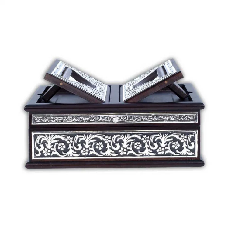 Hayrat Yayınları Gümüş Sandıklı İç Kanatlı Kuranı Kerim Siyah Gümüş 8500 Rmzn