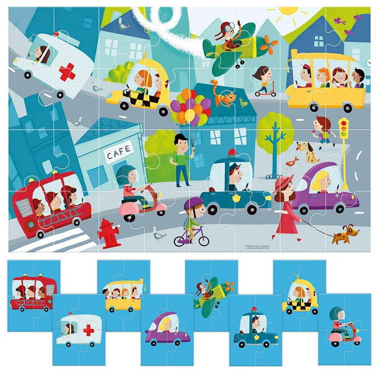 Headu Puzzle 8+1 City (2-5 Yaş)-ıt20508