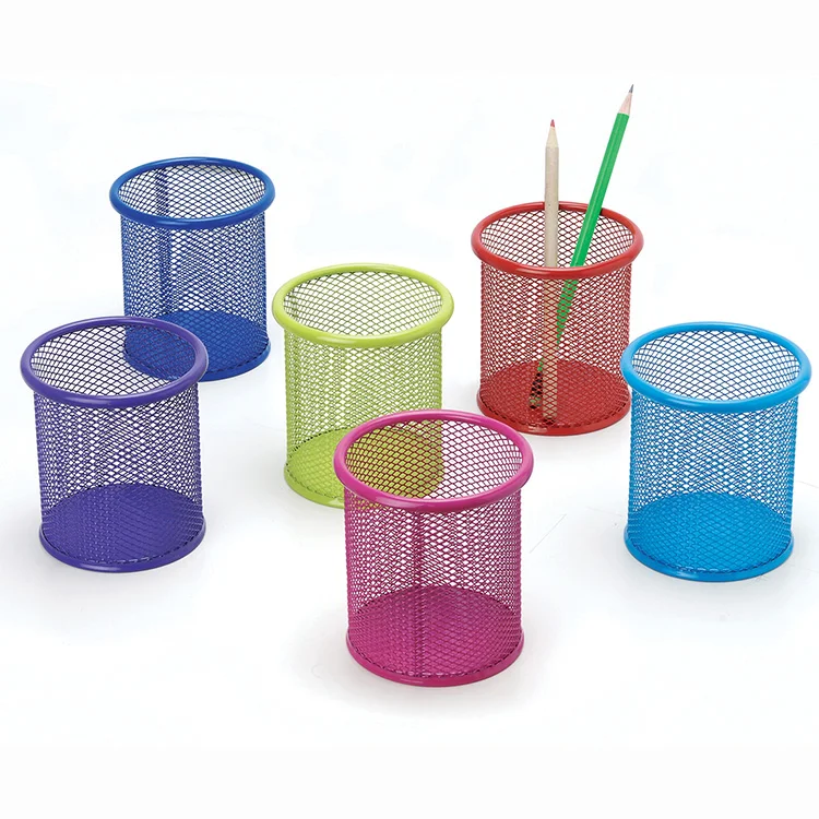 İnox 0706 Ofis Metal Fileli Kalemlik Tekli Renkli