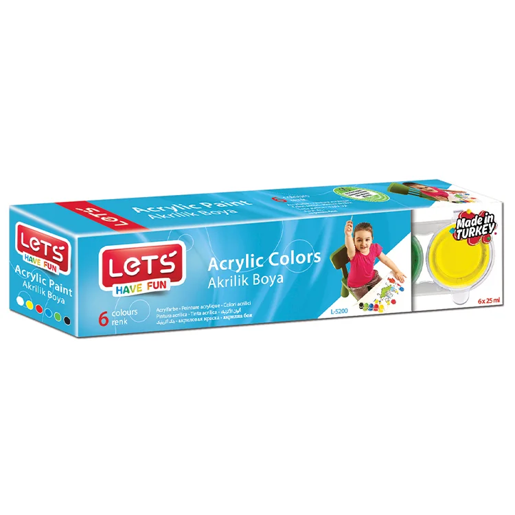 Lets L-5200 Akrilik Boya Ana Renkler 25 Mg. 6 Rnk
