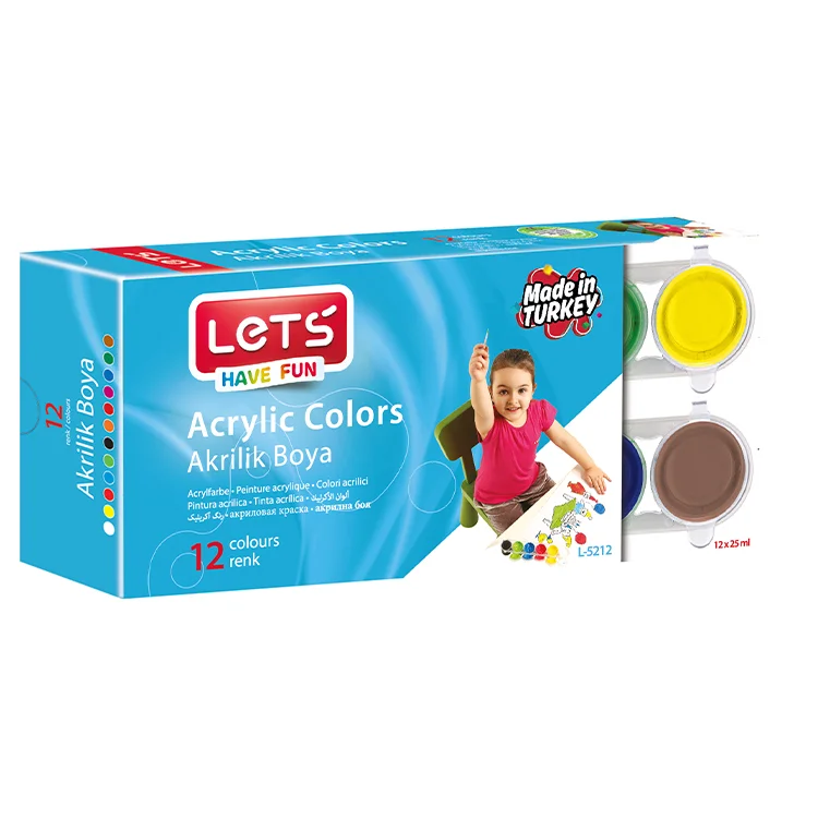 Lets L-5212 Akrilik Boya 25 Ml. 12 Renk