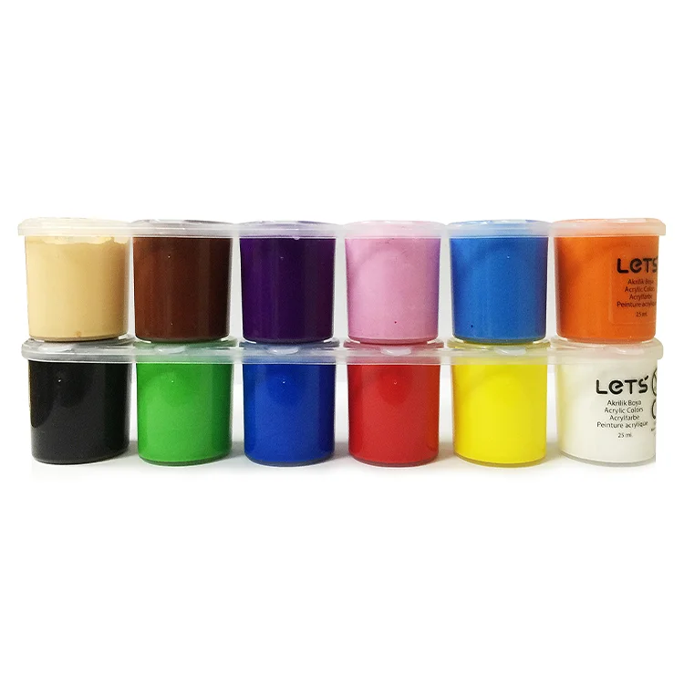 Lets L-5212 Akrilik Boya 25 Ml. 12 Renk