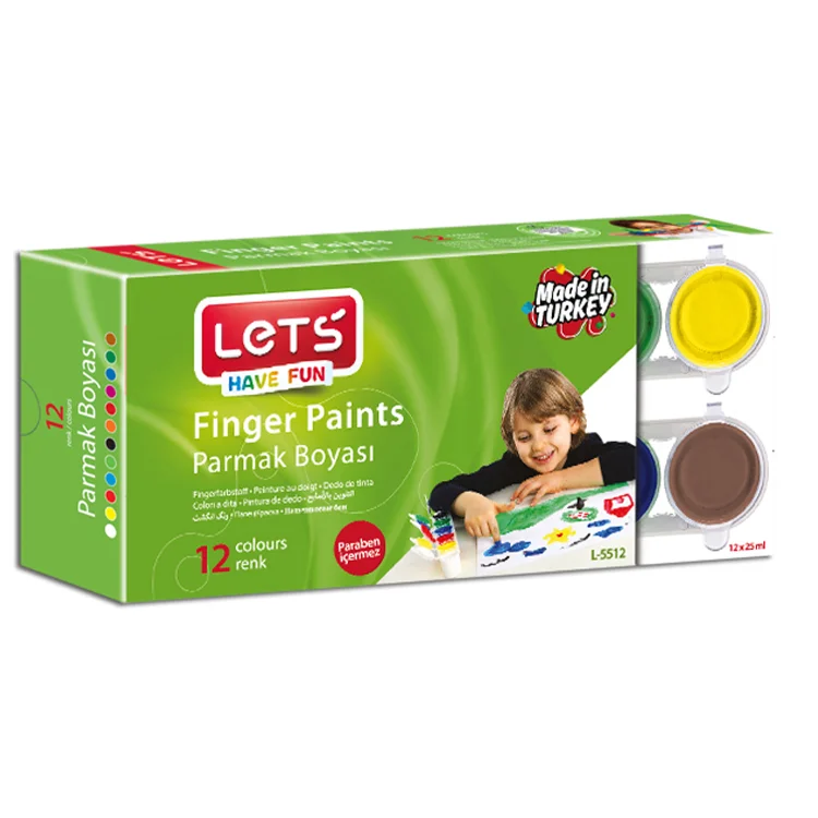 Lets L-5512 Parmak Boyası 12 Renk 25 Ml
