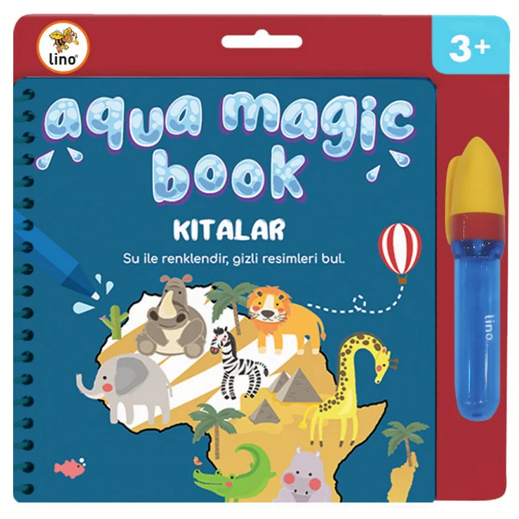 Lino Aqua Magic Book Kıtalar Sihirli Boyama Kitabı Tfl-1001