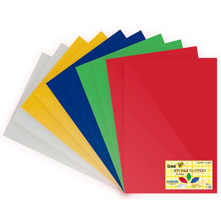 Lino Aynalı Karton 50*70 Cm Metalik 5 Renk 10lu 2708jq
