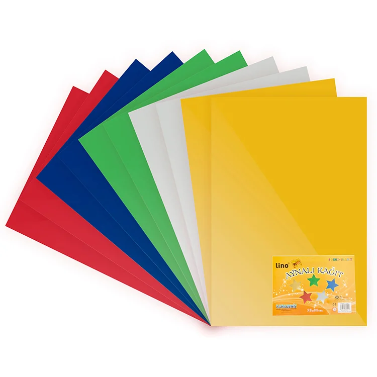 Lino Aynalı Metalik Karton 5 Renk 10lu 23*33 Cm Kod:2708j