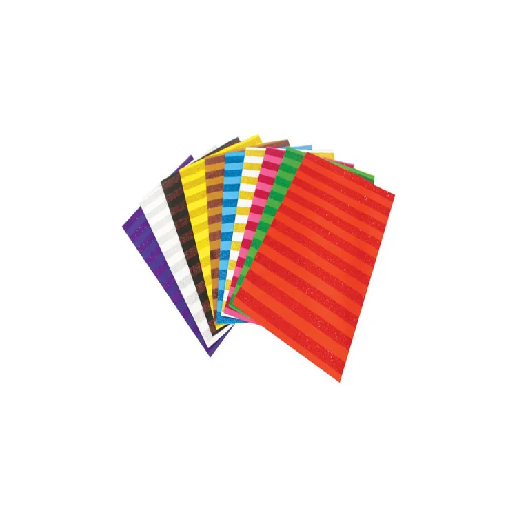 Lino Desenli Kağıt 50*70 Cm Simli Çizgi 10 Renk 2802jq-1