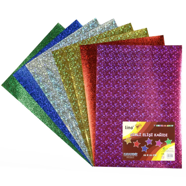Lino Elişi Kağıdı 23*30 Cm Lino Simli 7r. 10lu 3814-p