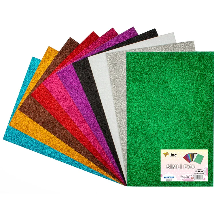 Lino Eva 20x30 Cm 10 Renk 2 Mm Simli 10lu Paket Rbe-500