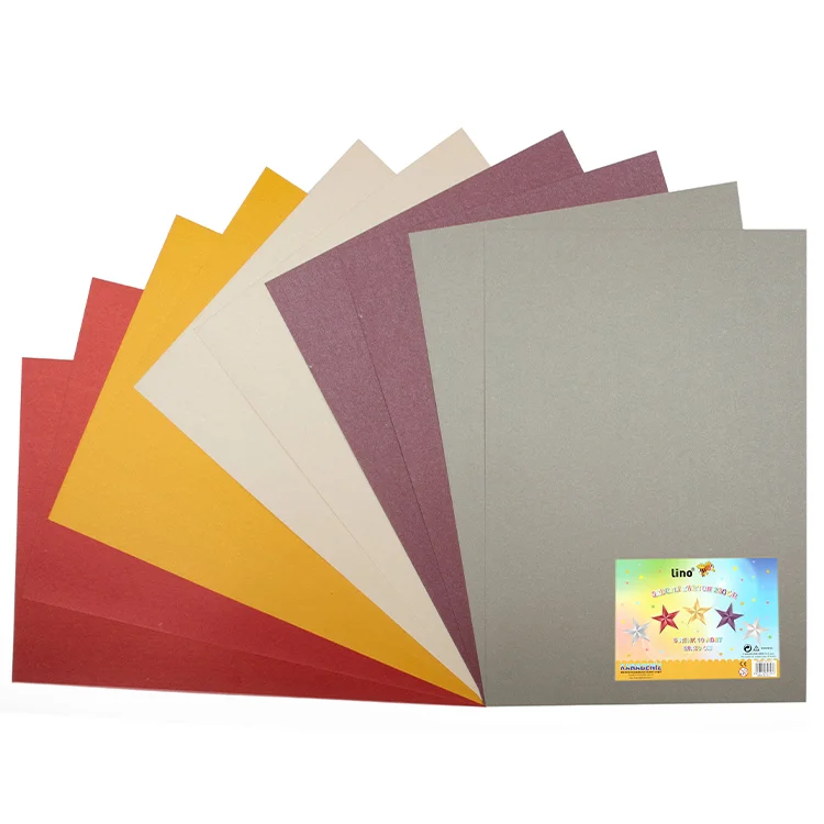 Lino Fon Kartonu 20*30 Cm Sedefli 230 Gr 5 Renk 10lu Pd-012j