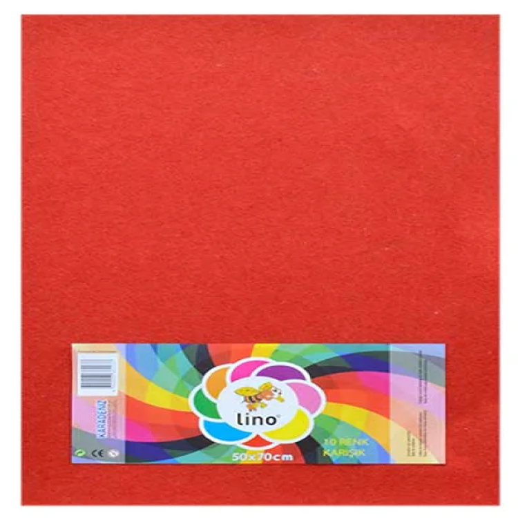 Lino Keçe 50*70 Cm Kırmızı 10lu Paket 2732jq