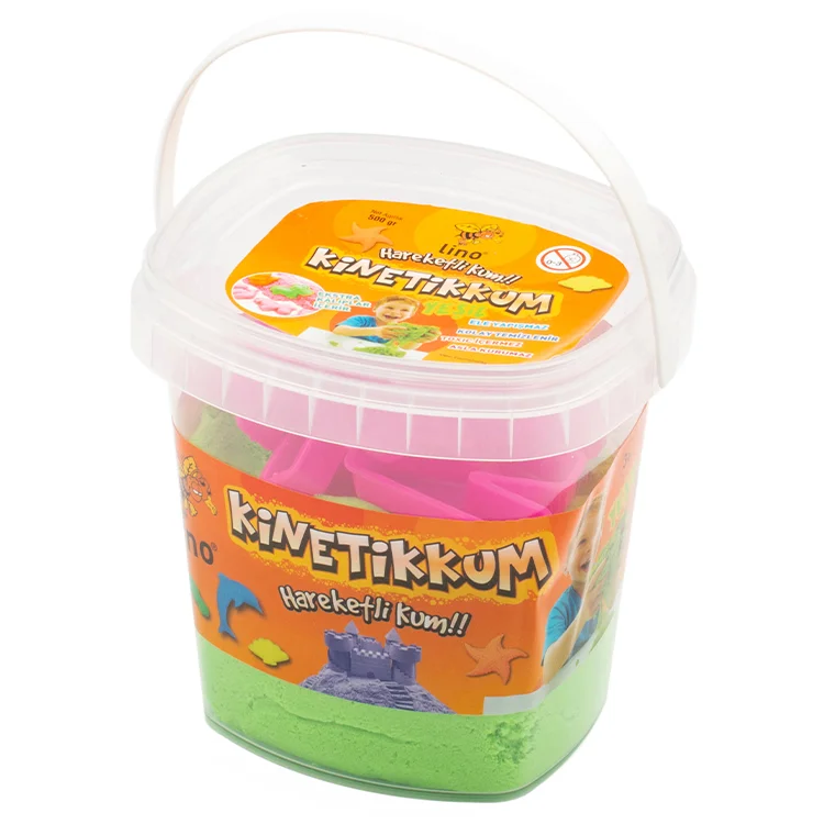 Lino Kinetik Kum 500 Gr Yeşil Kova 3 Adet Kalıp Ln-500y