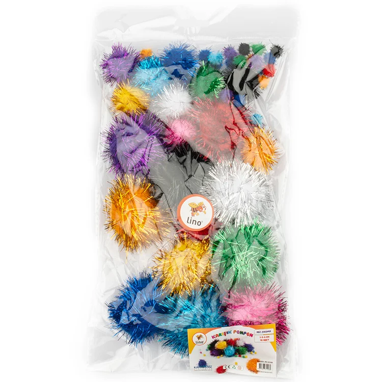 Lino Ponpon Karşık Simli 40lı Rbz-2055mıx