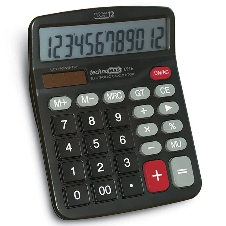 Mas Hesap Makinesi 6916 Ofis Tipi Plastik Panel