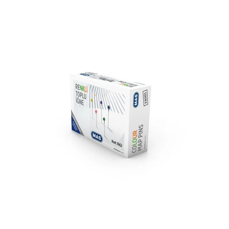 Mas Topluiğne 1662 Multipack Renkli Başlı 28 Mm