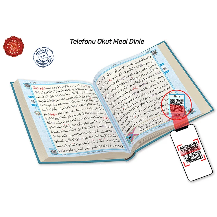 Merve Yayınları Kuranı Kerim Hafız Boy Mavi Rmzn