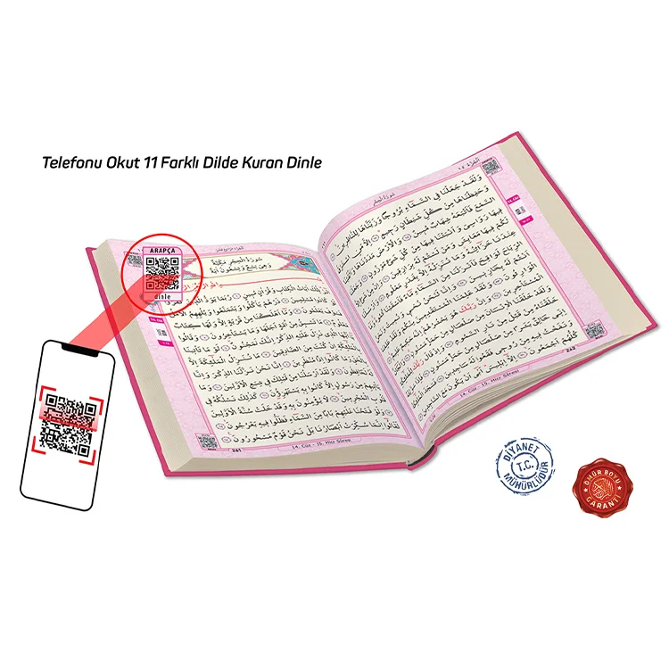 Merve Yayınları Kuranı Kerim Hafız Boy Pembe Rmzn