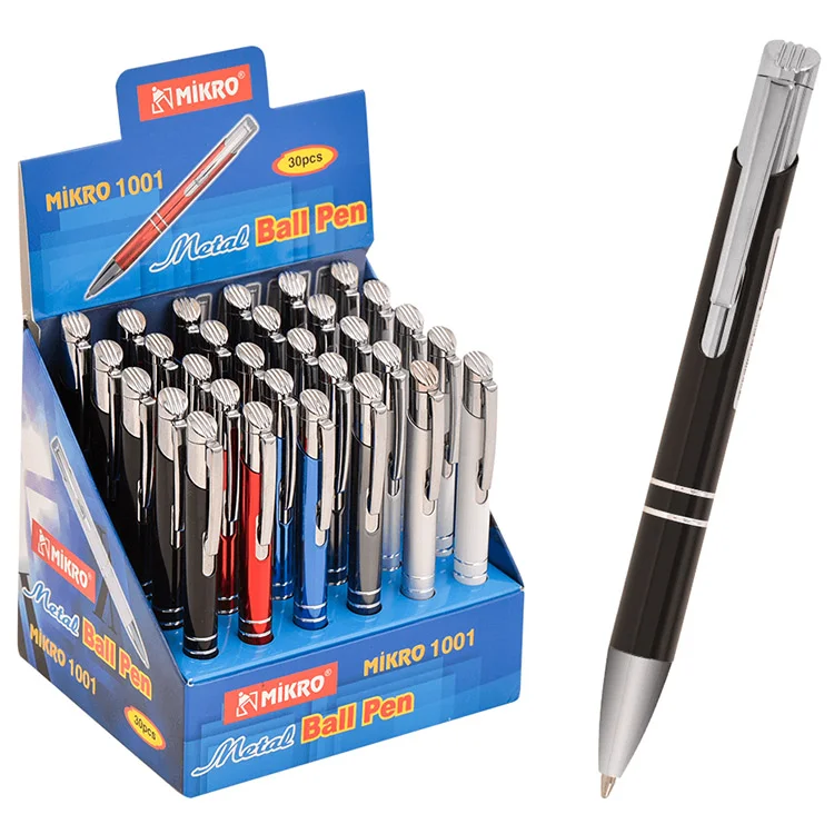 Mikro Tükenmez Kalem 1001p B/p 30 Pastel Metal Stand 1001ps Shnk