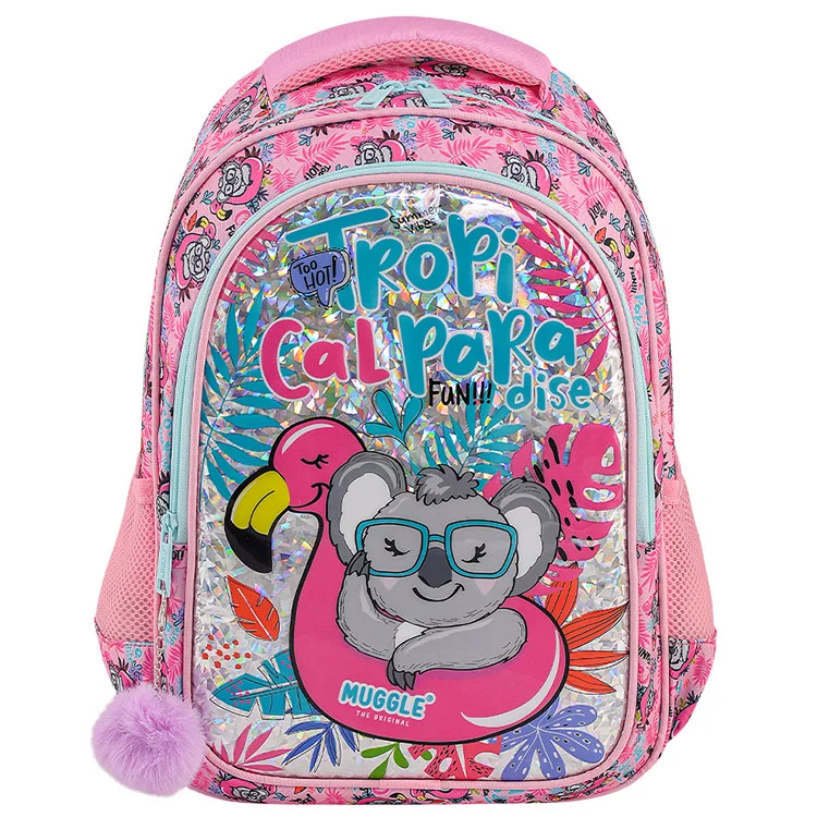 Muggle Okul Çantası Mu-8904 Tropikal Pradice Pembe Shnk