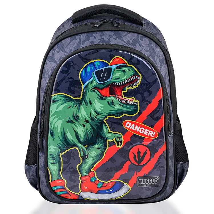 Muggle Okul Çantası Mu-9222 Danger Dino Siyah Shnk