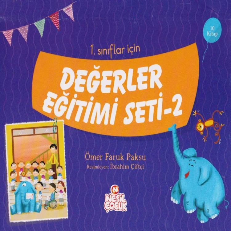 Nesil Çocuk Yayınları 1. Sınıf İçin Değerler Eğitimi-2 10 Kitap