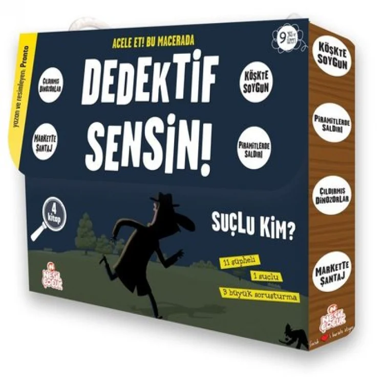 Nesil Çocuk Yayınları Dedektif Sensin Serisi 4 Kitap/ Nesil Çocuk
