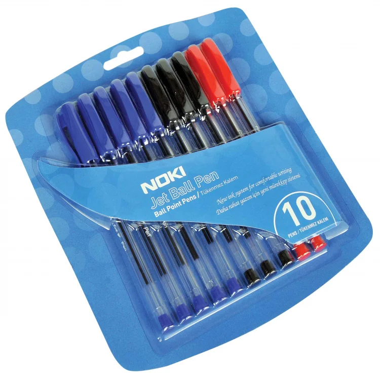 Noki Jbp-10 Jet Ball Pen 10lu Blisterli Şeffaf